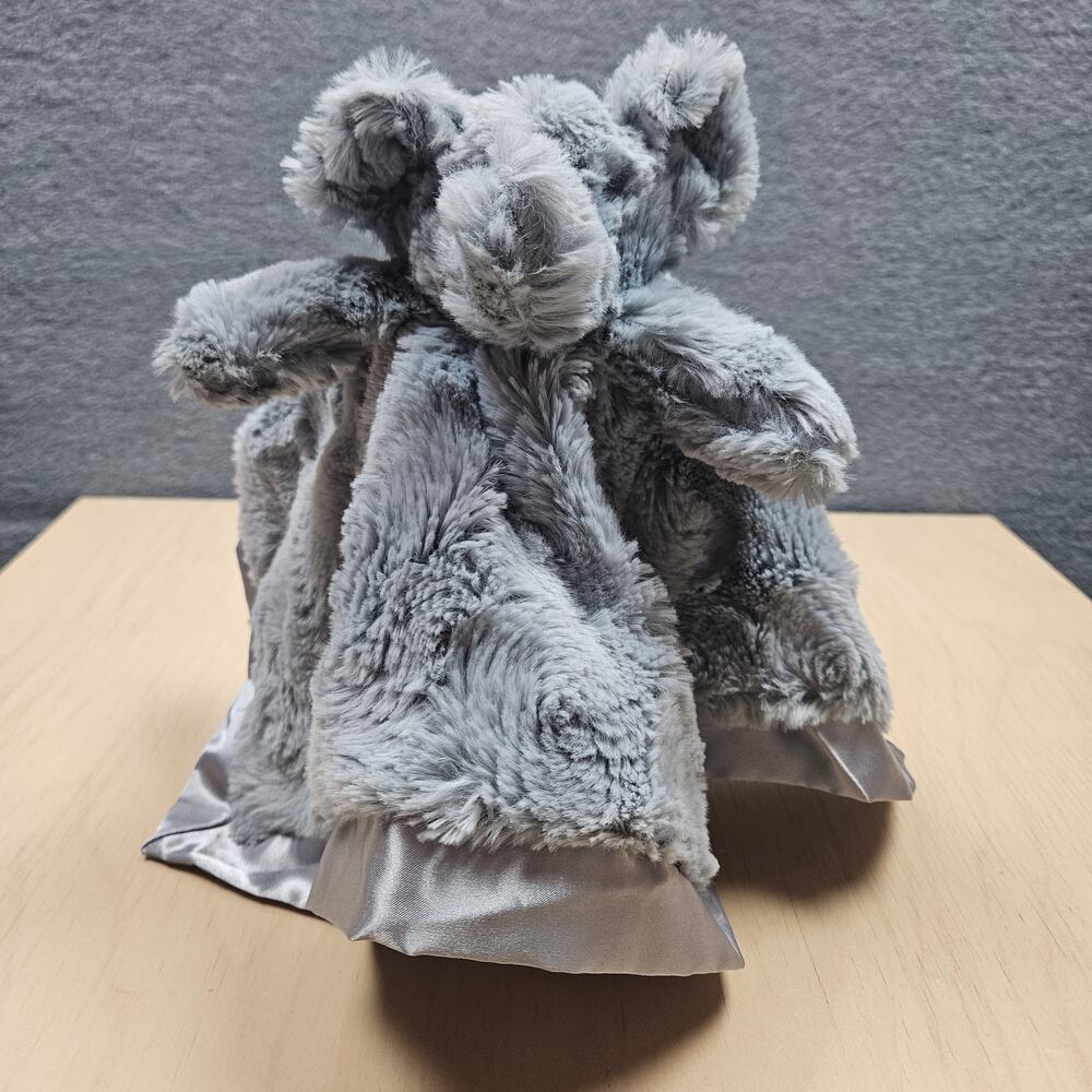 Cloud Island Fluffy Elephant "Lovey" Baby Soft Security Blanket 14" x 14" Baby